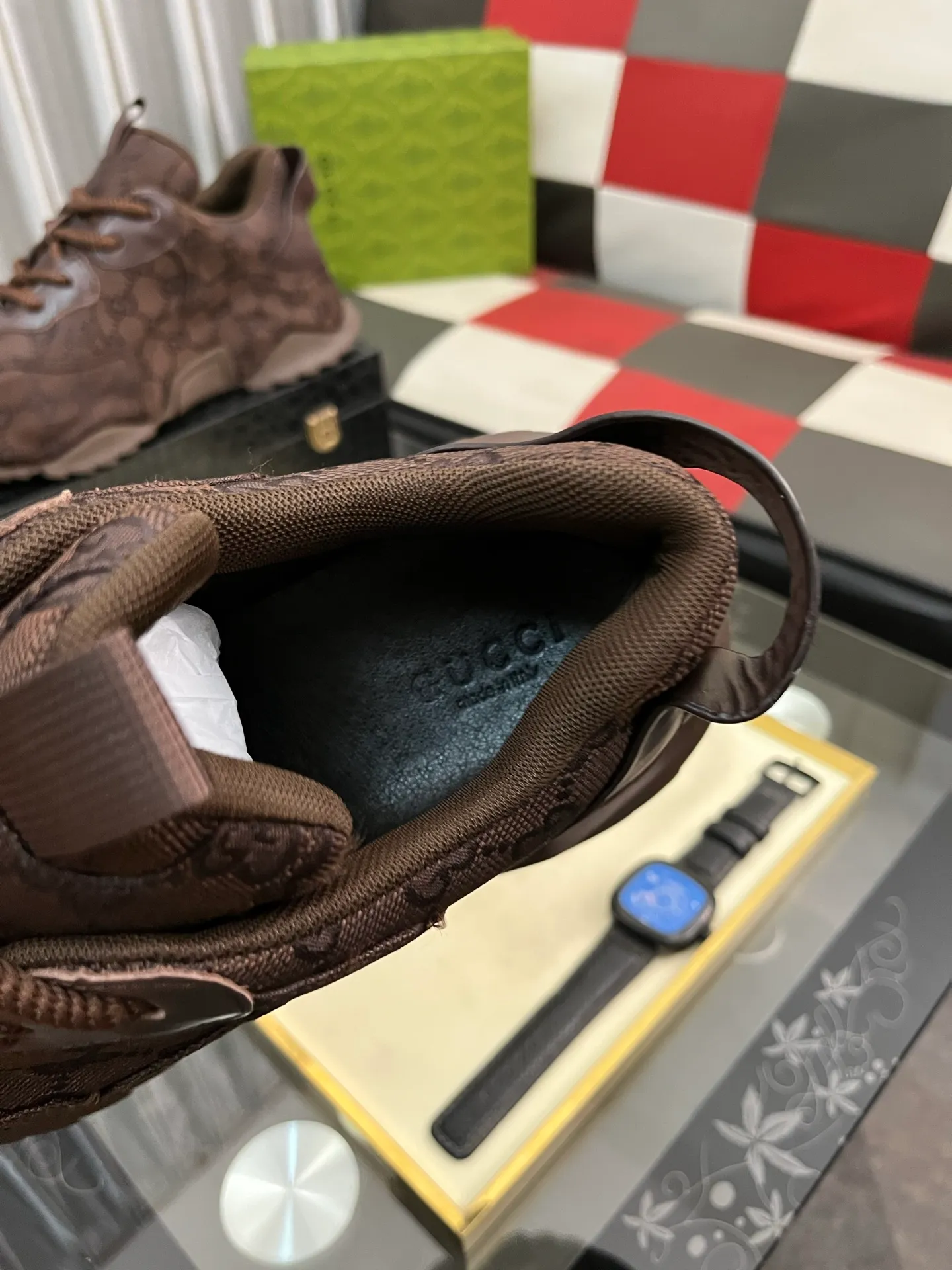 Men's shoes 💰600⌚️⌚️ (GUCCI-Gucci) luxury brand sports and casual shoes, imported original material, sheepskin lining, high-end and comfortable, original outsole is light and wear-resistant! Purely handmade, details determine quality! 38-444️⃣colors available